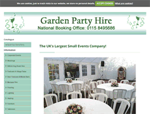 Tablet Screenshot of garden-party-hire.co.uk